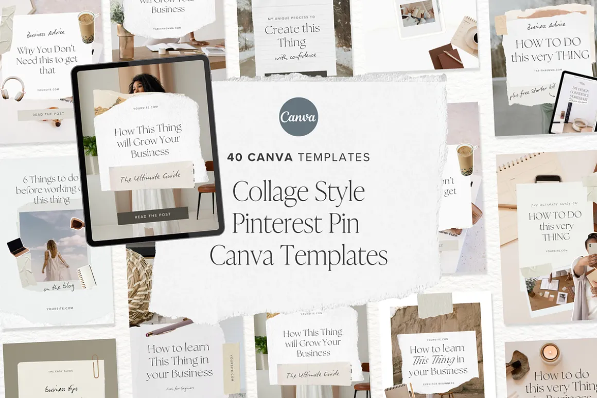 Collage Pinterest Pin Canva Template