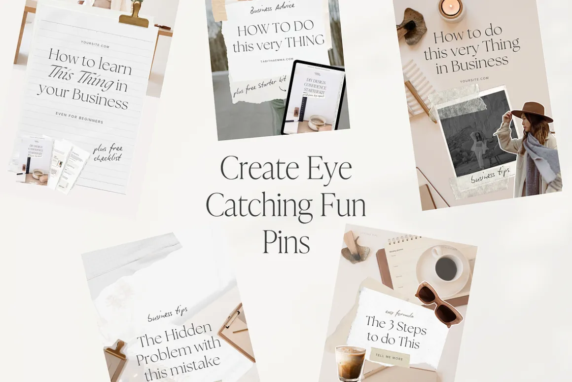Collage Pinterest Pin Canva Template