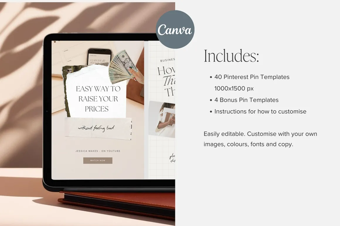 Collage Pinterest Pin Canva Template