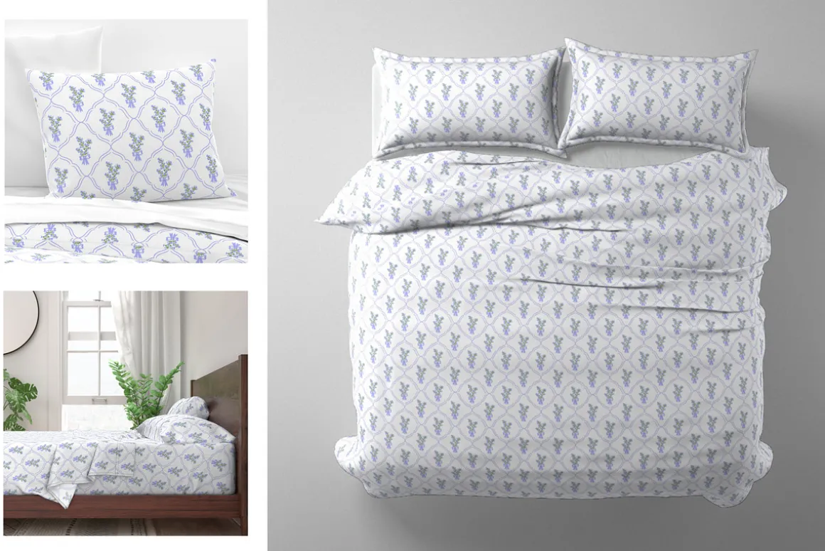 Collection floral preppy patterns