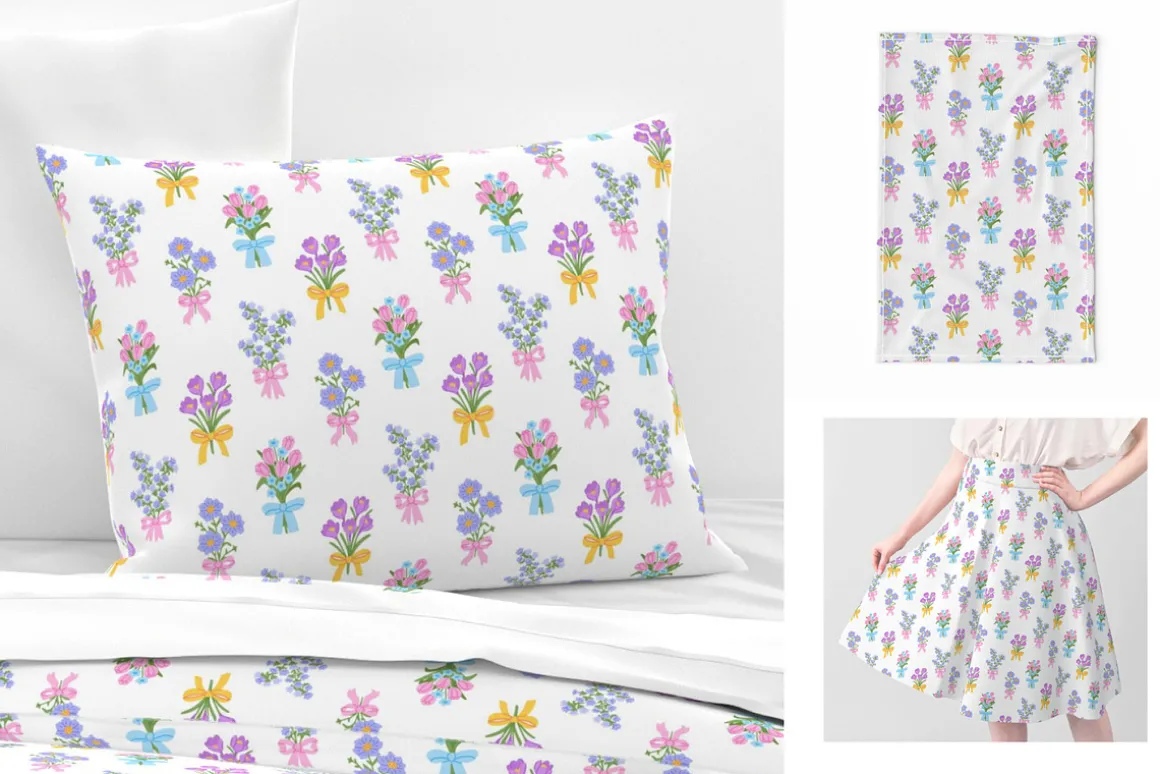 Collection floral preppy patterns