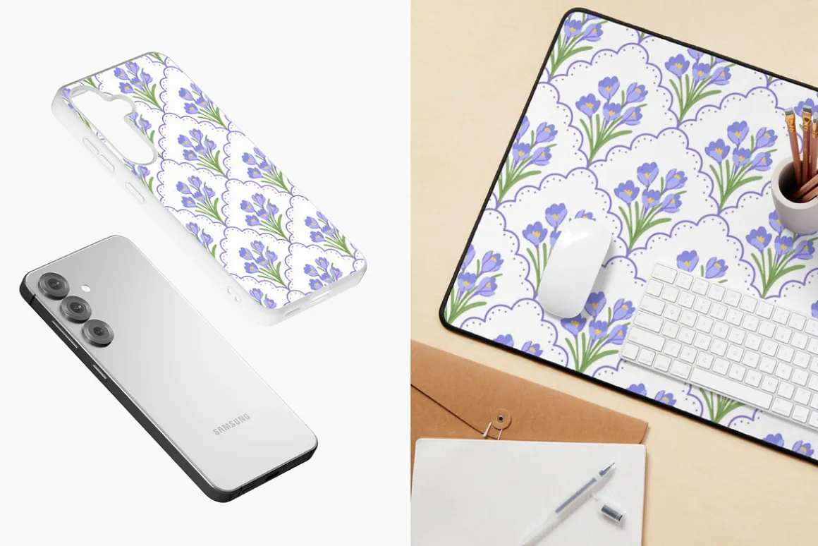 Collection floral preppy patterns