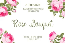 Collection of Rose 8 Bouquet Design.