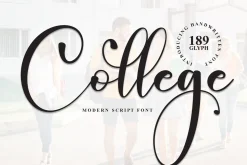 College | Script Font