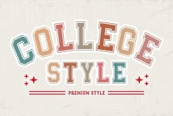 College Style - Retro Font Types