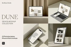 25 Color Customizable Device Mockups