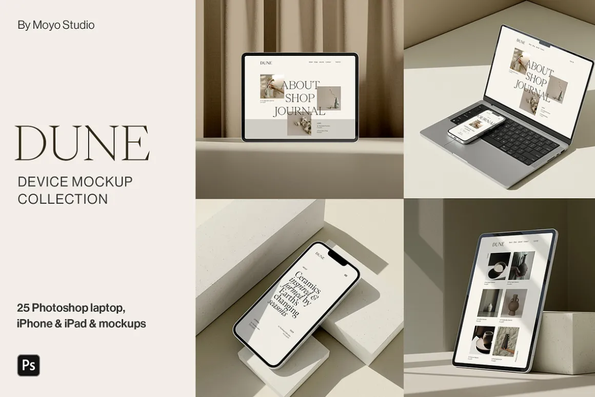 25 Color Customizable Device Mockups