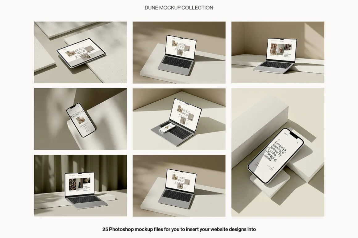 25 Color Customizable Device Mockups
