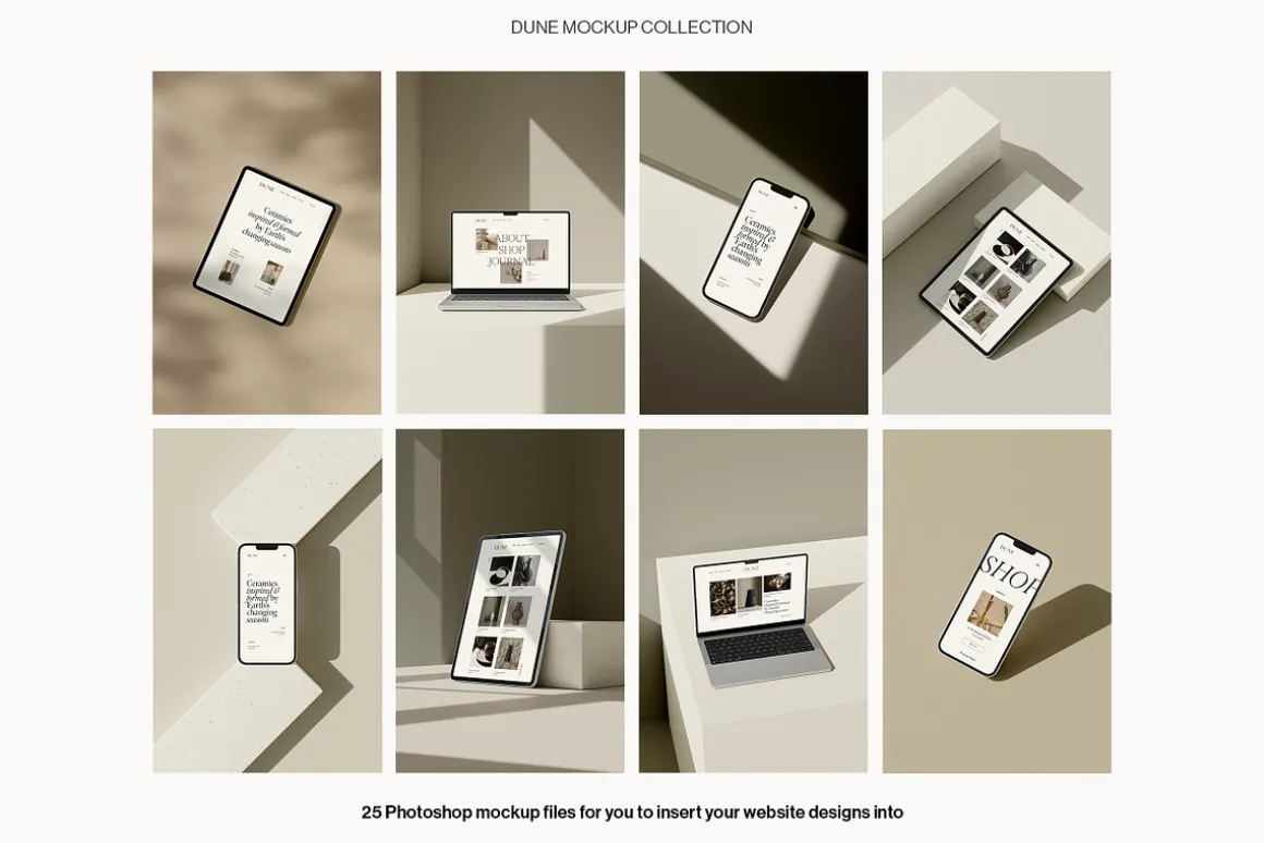 25 Color Customizable Device Mockups