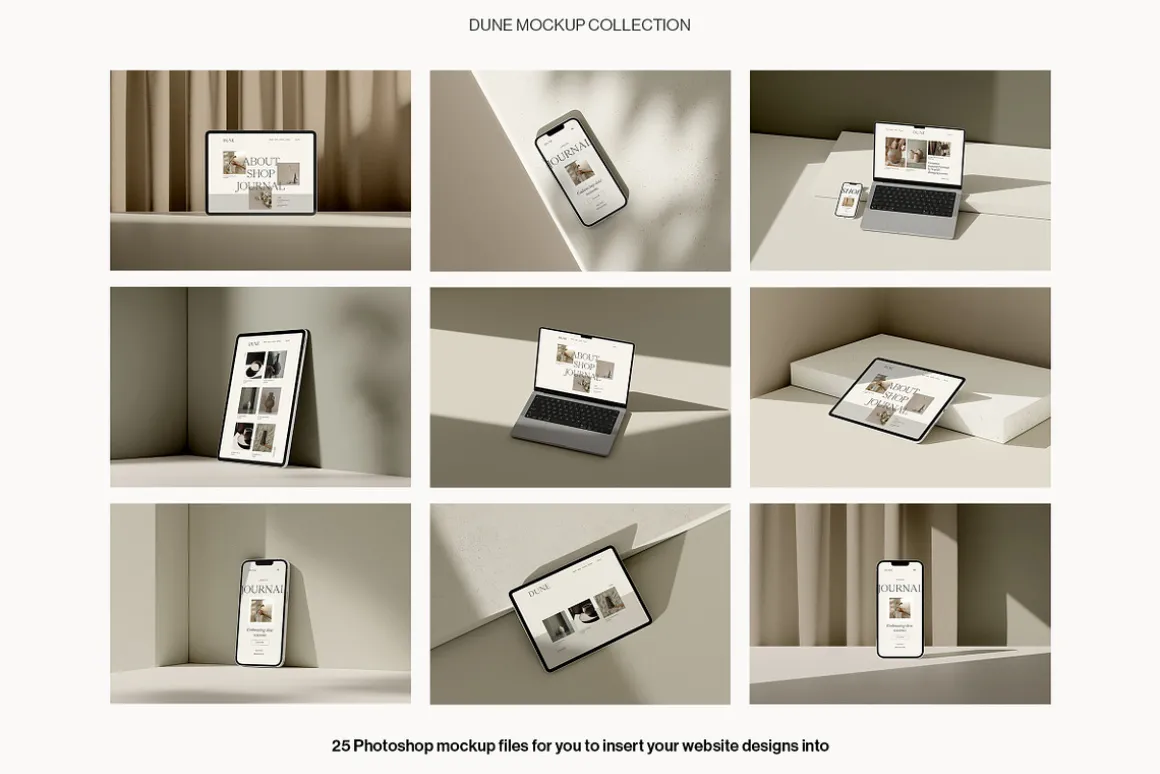 25 Color Customizable Device Mockups