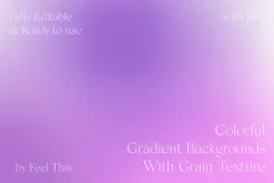 Colorful Grainy Gradient Textures PS