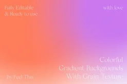 Colorful Grainy Gradient Textures PS