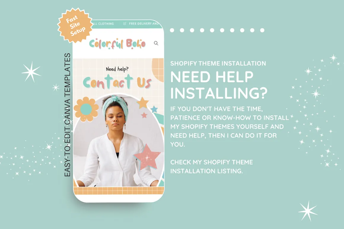 Colorful Boho Shop Banner Templates