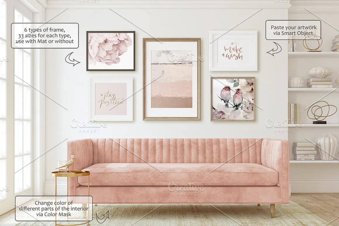 COLORFUL HOME Wall&Frame Mockup
