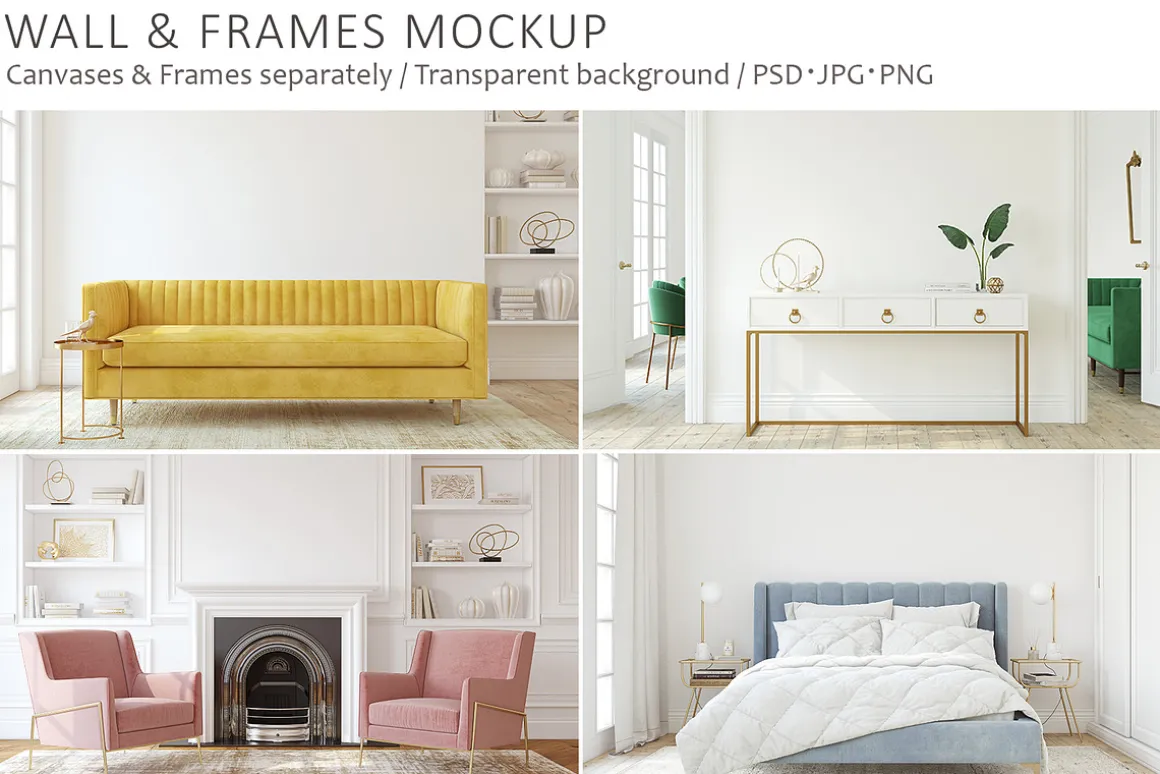 COLORFUL HOME Wall&Frame Mockup