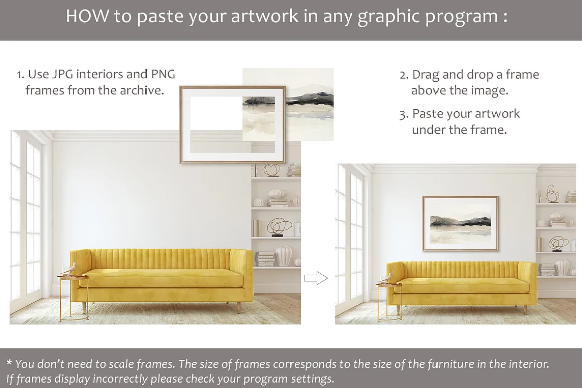 COLORFUL HOME Wall&Frame Mockup