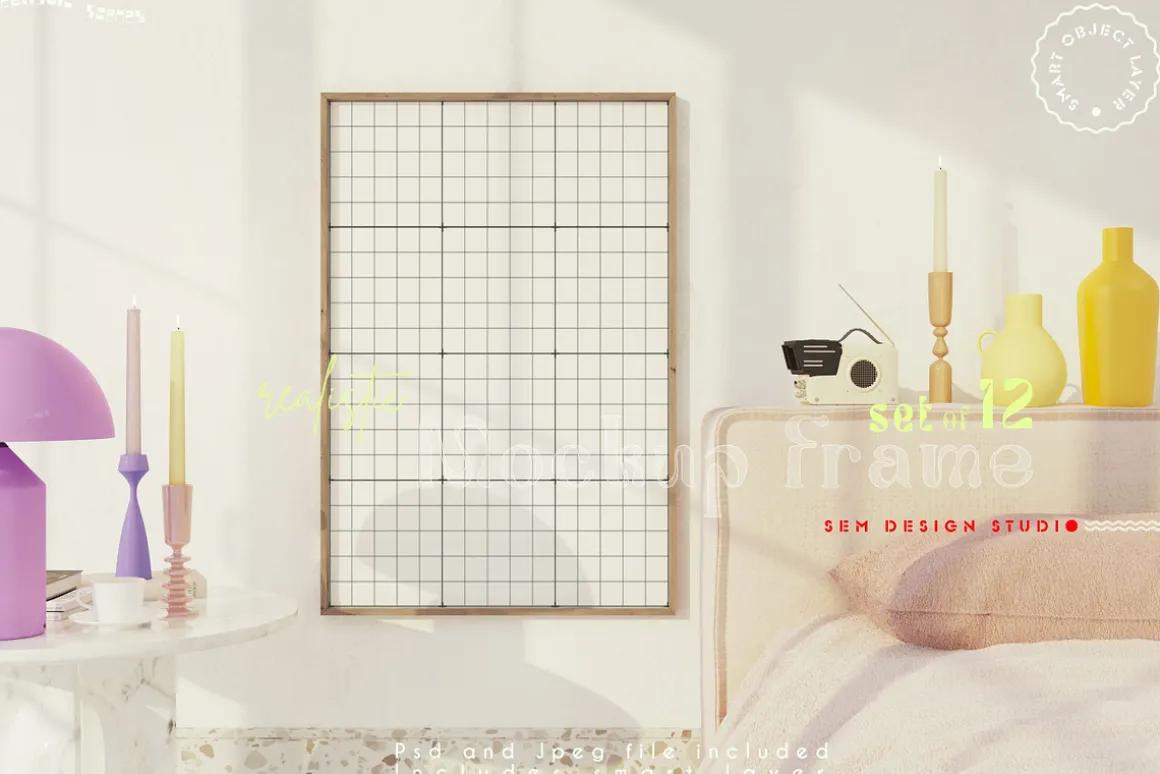 Colorful Mockup Frame set of 12
