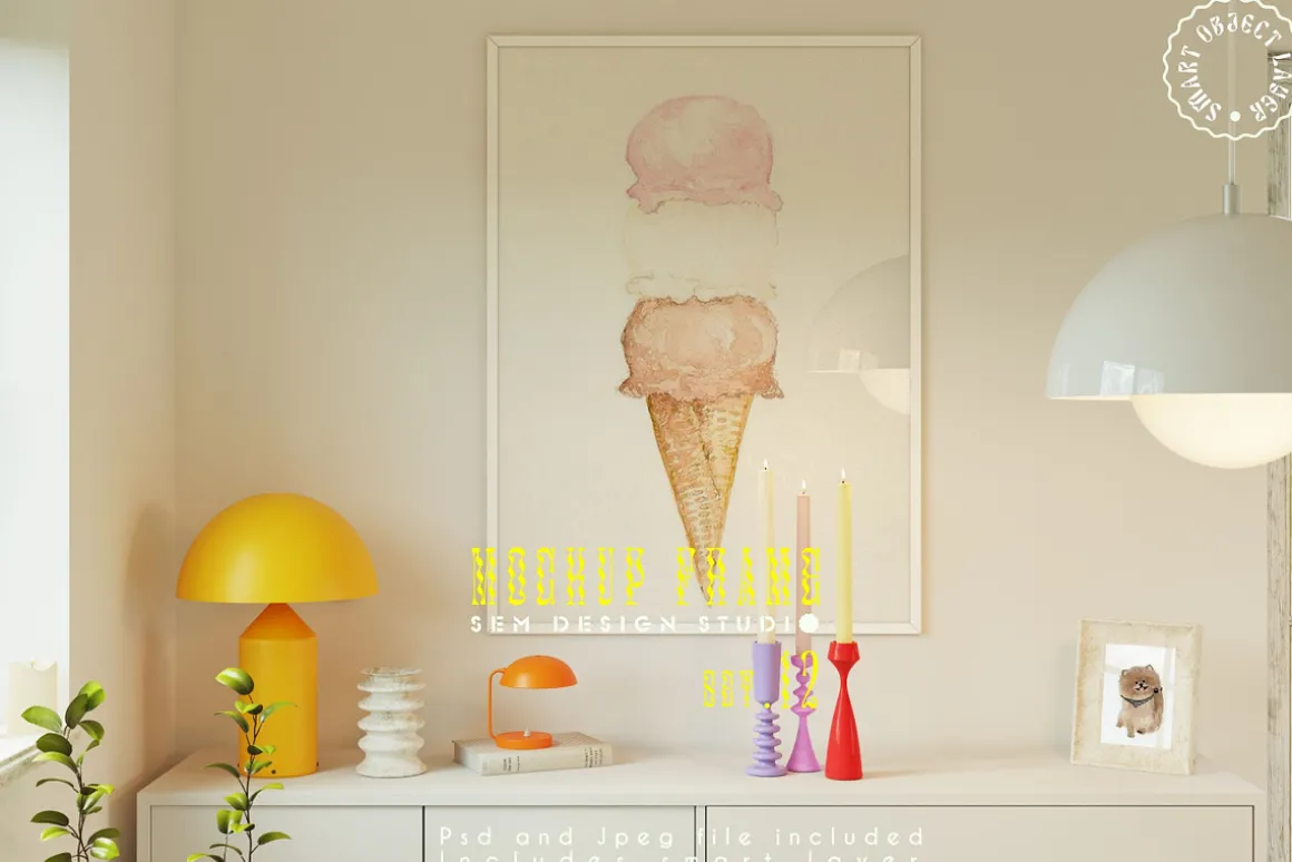 Colorful Mockup Frame set of 12