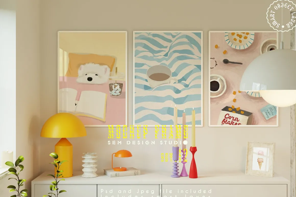 Colorful Mockup Frame set of 12