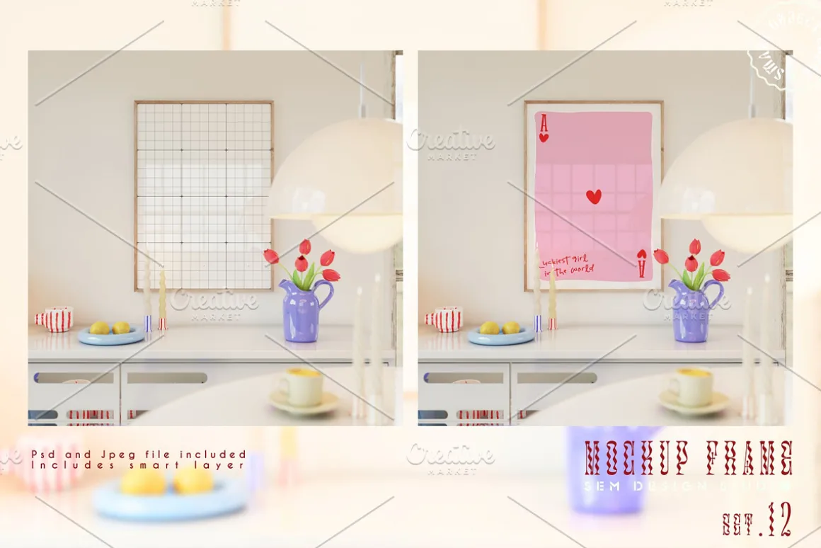 Colorful Mockup Frame set of 12