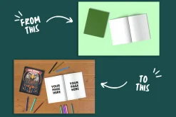 Coloring and activity book mockup