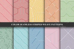 Color striped geometric patterns