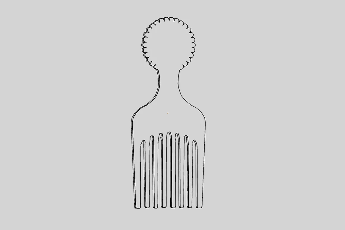Comb hair 3d model