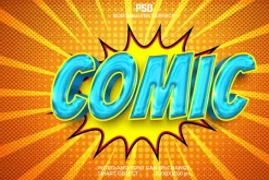 Comic 3d Editable Psd Text Effect