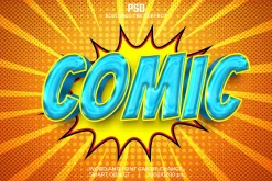 Comic 3d Editable Psd Text Effect