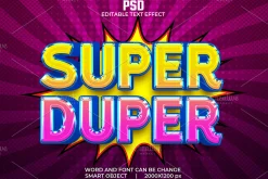 Comic 3d Editable Psd Text Effect