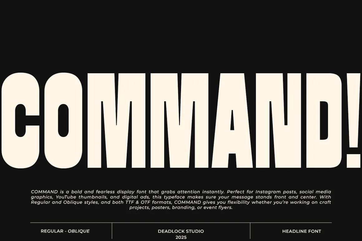 COMMAND! BOLD DISPLAY FONT!