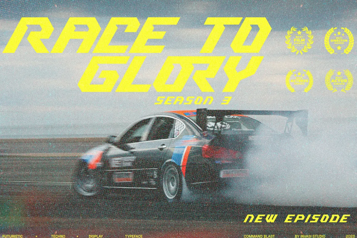 Command Blast - Speed Display Font