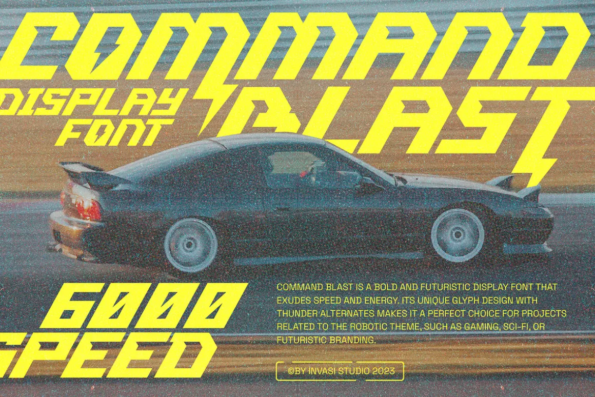 Command Blast - Speed Display Font