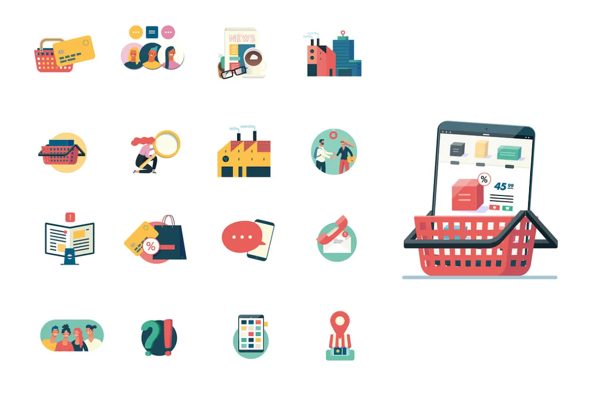 Company website vector Illustrations
