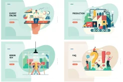 Company website vector Illustrations