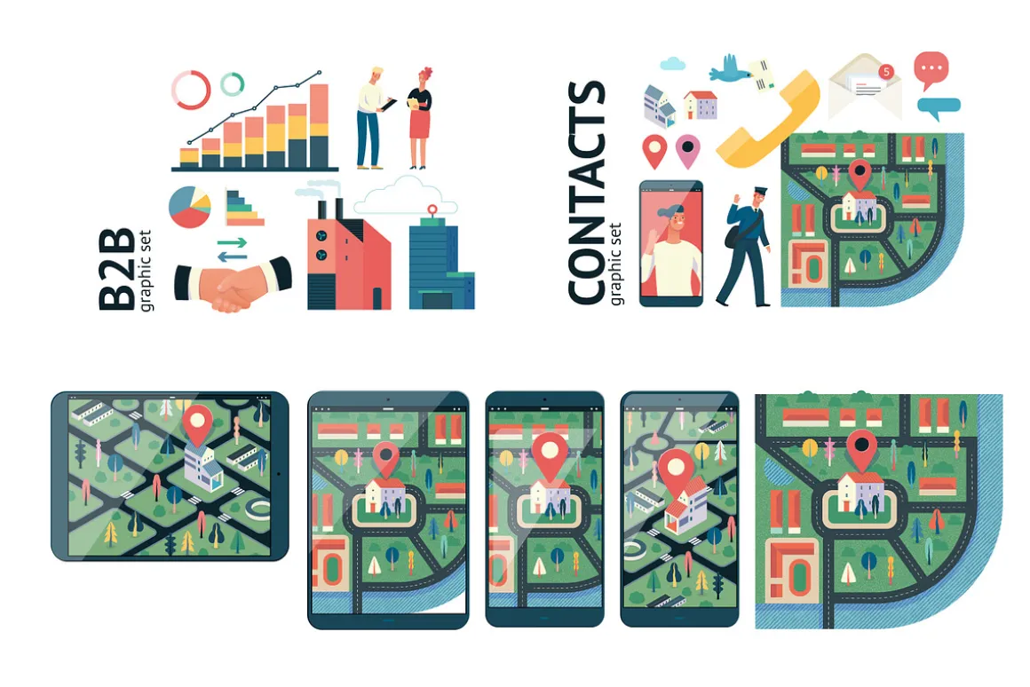 Company website vector Illustrations