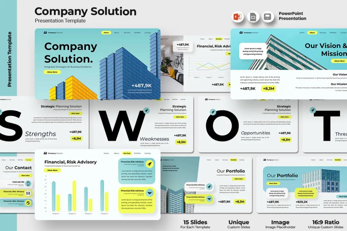 Company Solution PowerPoint Template