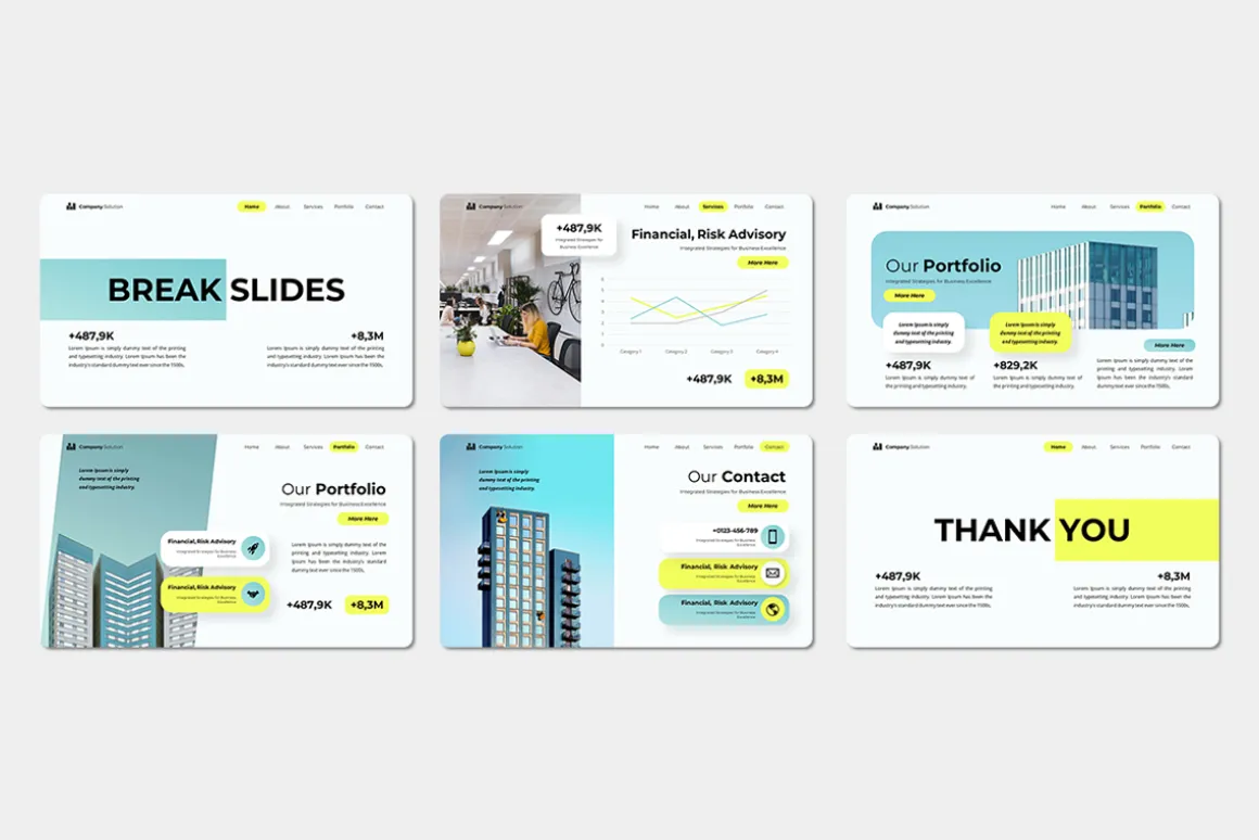Company Solution PowerPoint Template