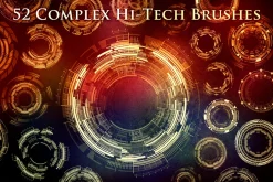 52 Complex Futuristic Circle Brushes