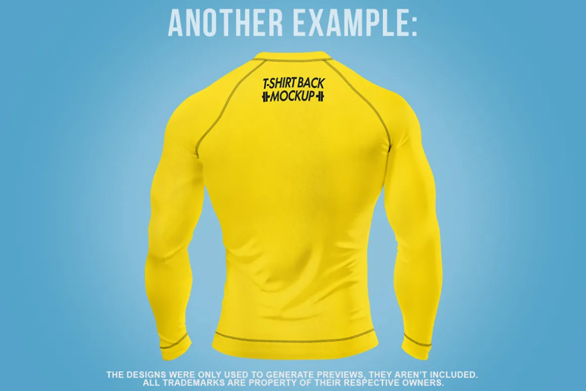 Compression T-Shirt Mockup PSD Back