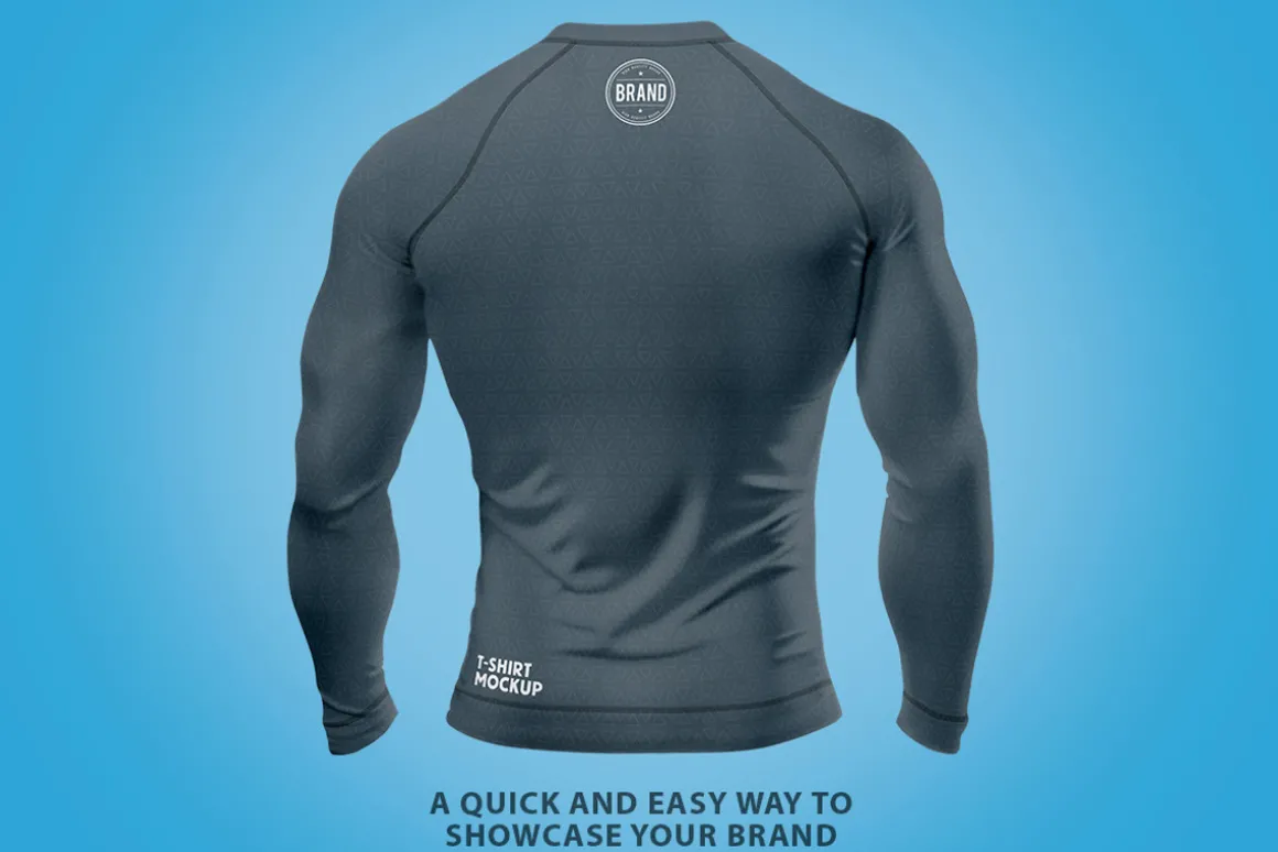 Compression T-Shirt Mockup PSD Back