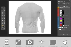 Compression T-Shirt Mockup PSD Back