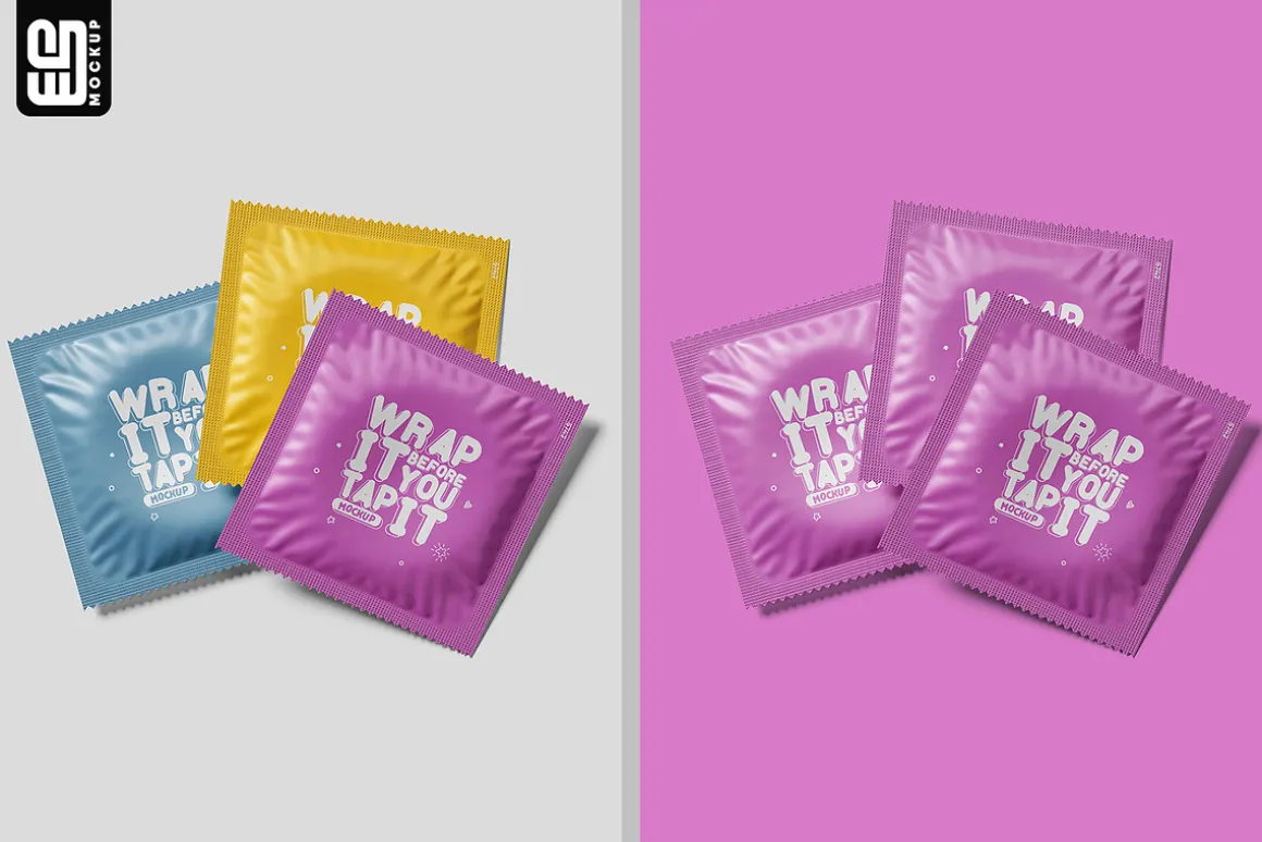 Condom Package Mockup