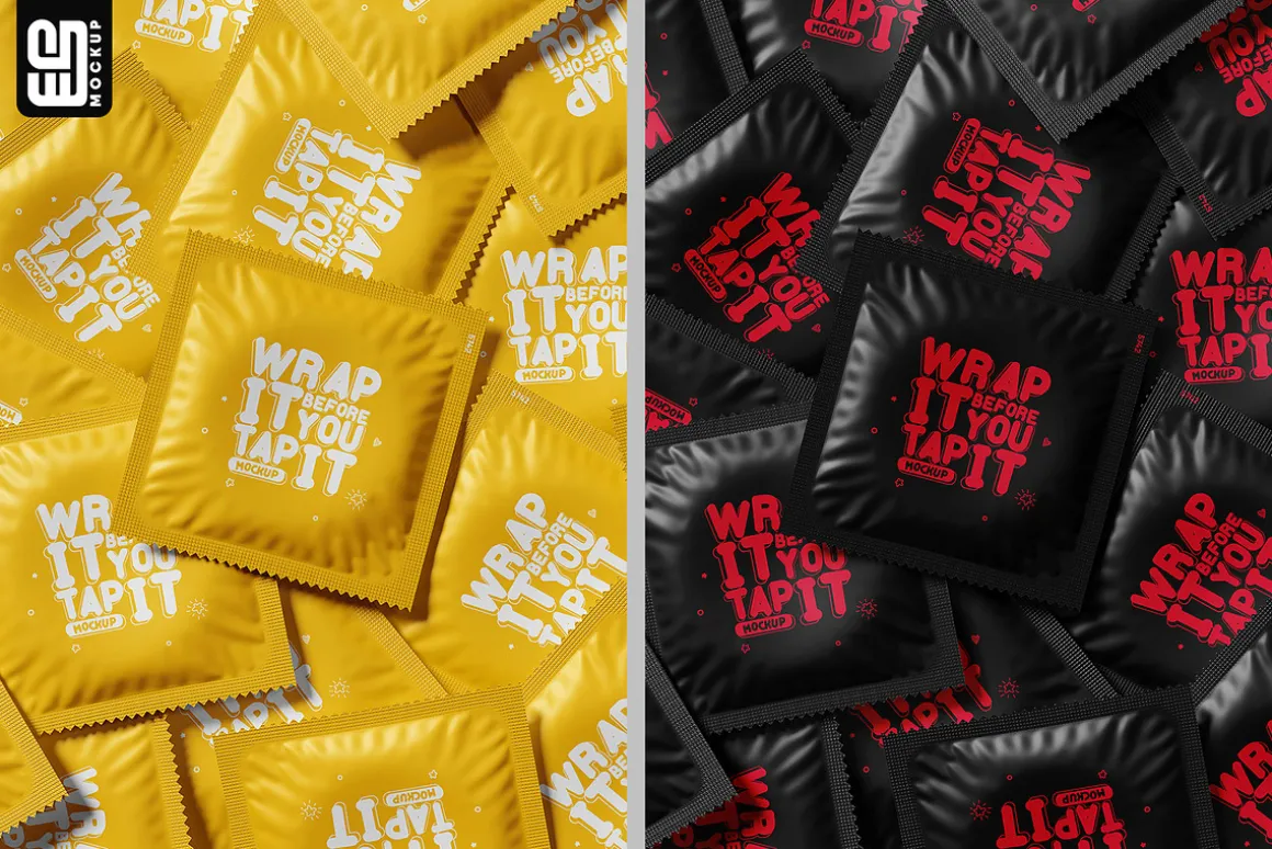Condom Package Mockup