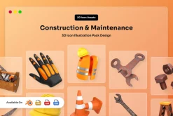 Construction & Tools 3D Icon Pack