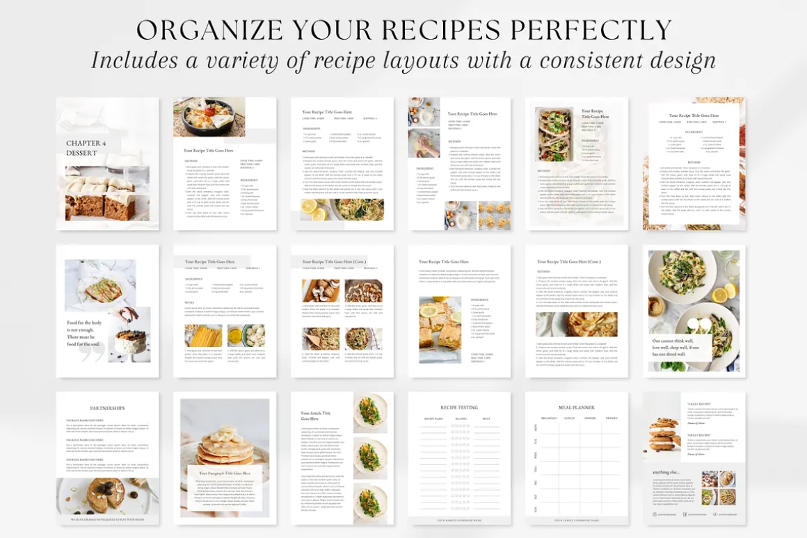 Cookbook Recipe Ebook Template