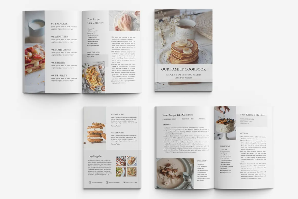 Cookbook Recipe Ebook Template