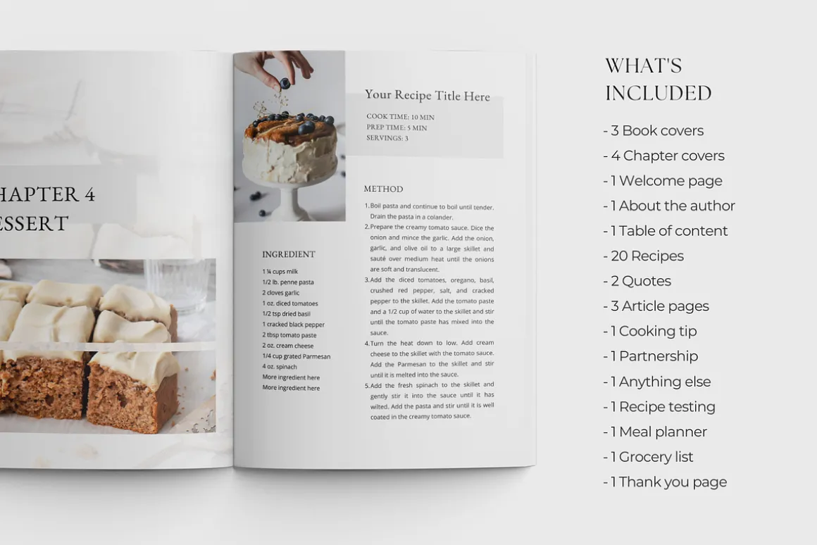 Cookbook Recipe Ebook Template
