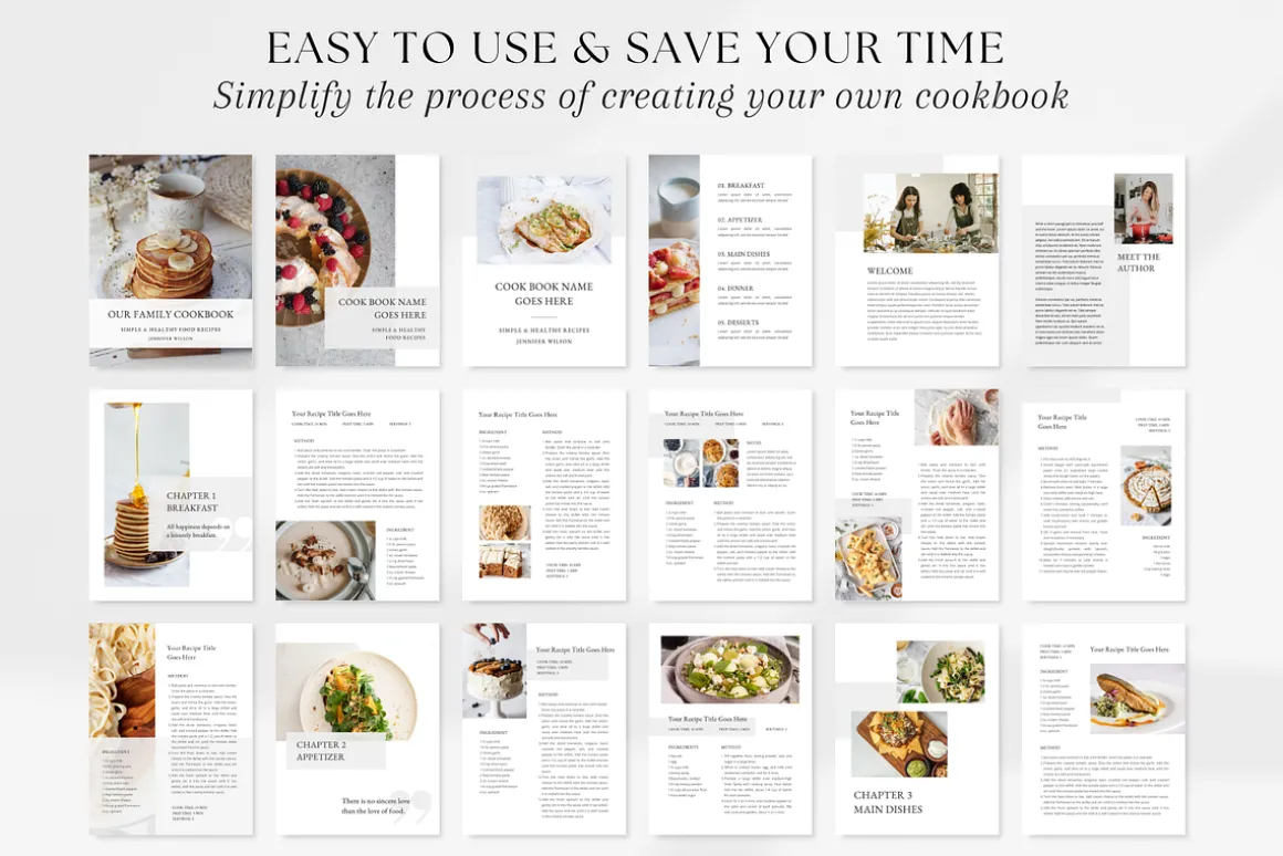 Cookbook Recipe Ebook Template