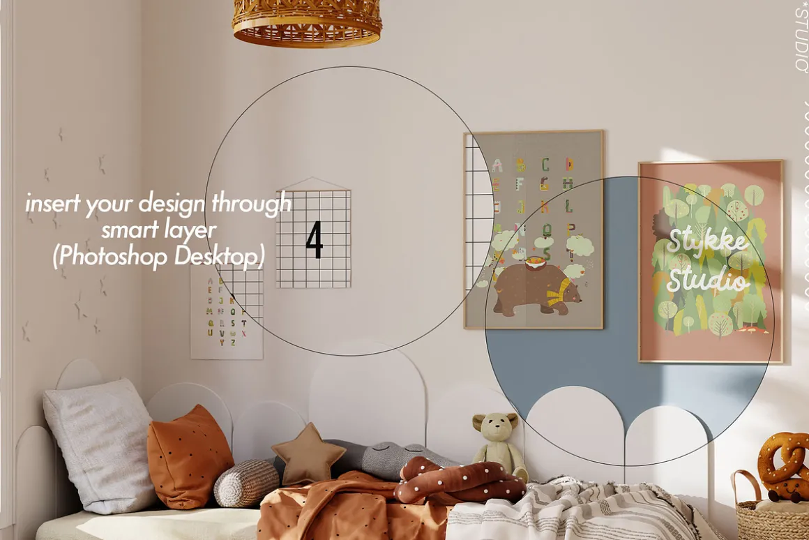 COOKIE | kids room frame mockup